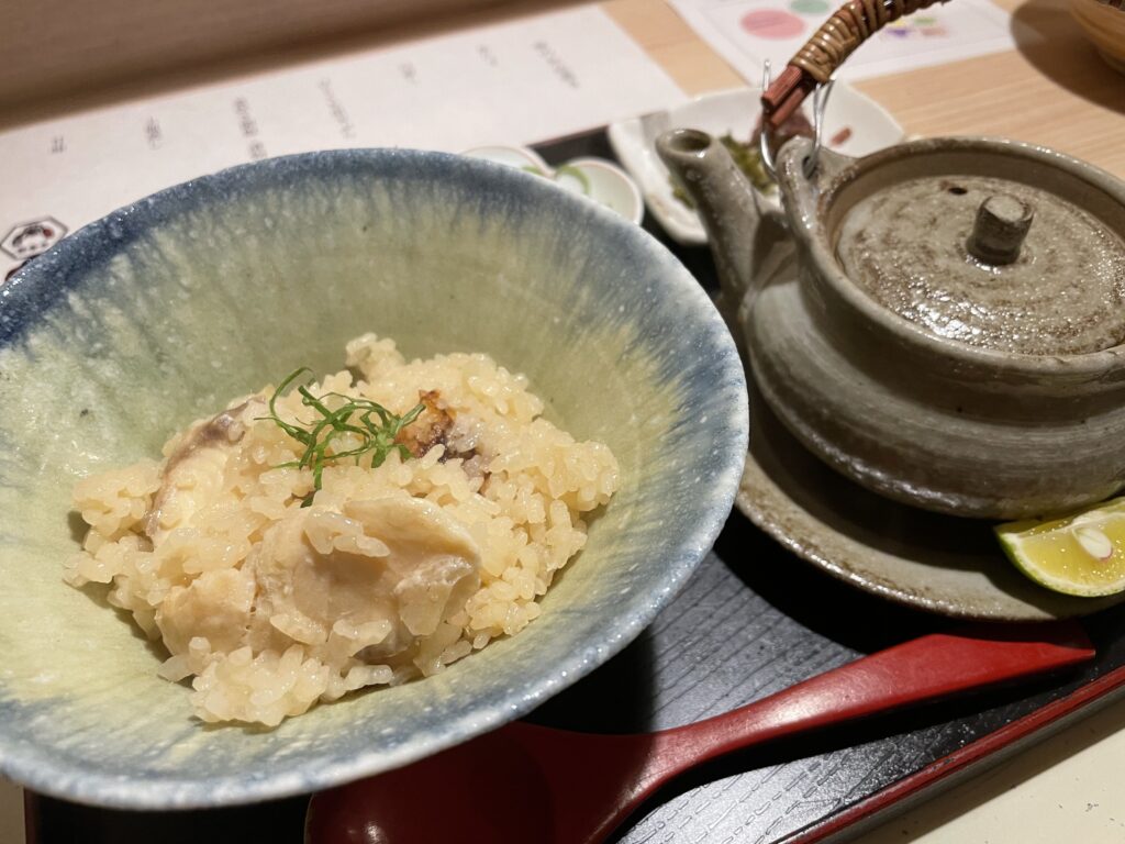 釜飯と土瓶蒸し